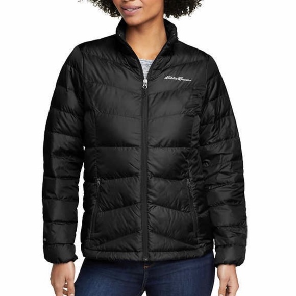 NWT Eddie Bauer Black 650 Fill Down Lightweight Jacket Small - Picture 1 of 12